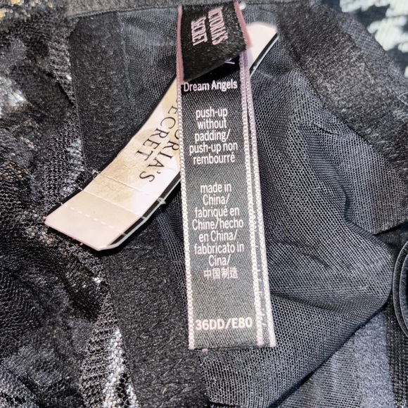Victoria’s Secret Black Dream Angel Underwire Push-Up w/out Padding Size 36DD - Picture 9 of 9